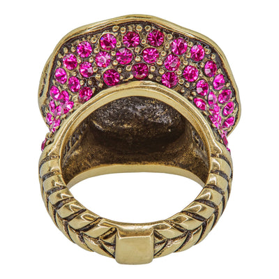 HEIDI DAUS®"Baguette Rose" Crystal Floral Ring