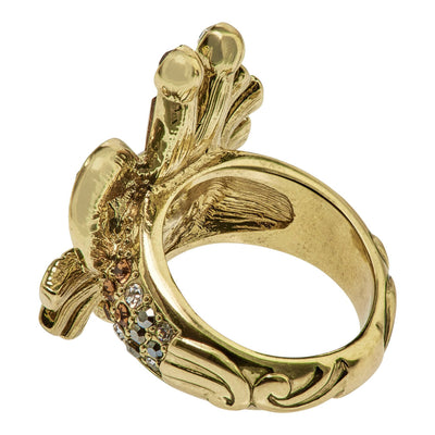 HEIDI DAUS®"French Ribbon" Crystal Bow Deco Ring HEIDI DAUS®