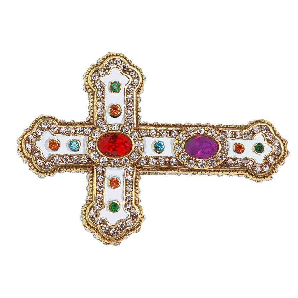 Heidi Daus®"Pure Heaven" Crystal & Enamel Cross Double Ring