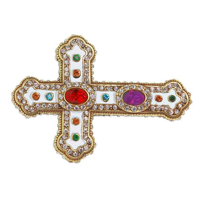 Heidi Daus®"Pure Heaven" Crystal & Enamel Cross Double Ring