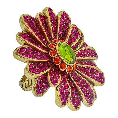 Heidi Daus®"Gerber Daisy Crazy" Crystal Floral Ring