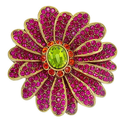 Heidi Daus®"Gerber Daisy Crazy" Crystal Floral Ring