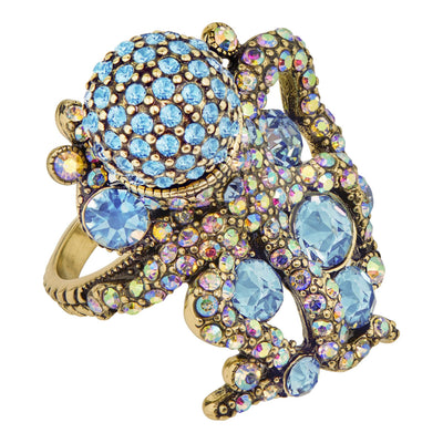 HEIDI DAUS®"Guardian Of The Deep" Crystal Octopus Ring