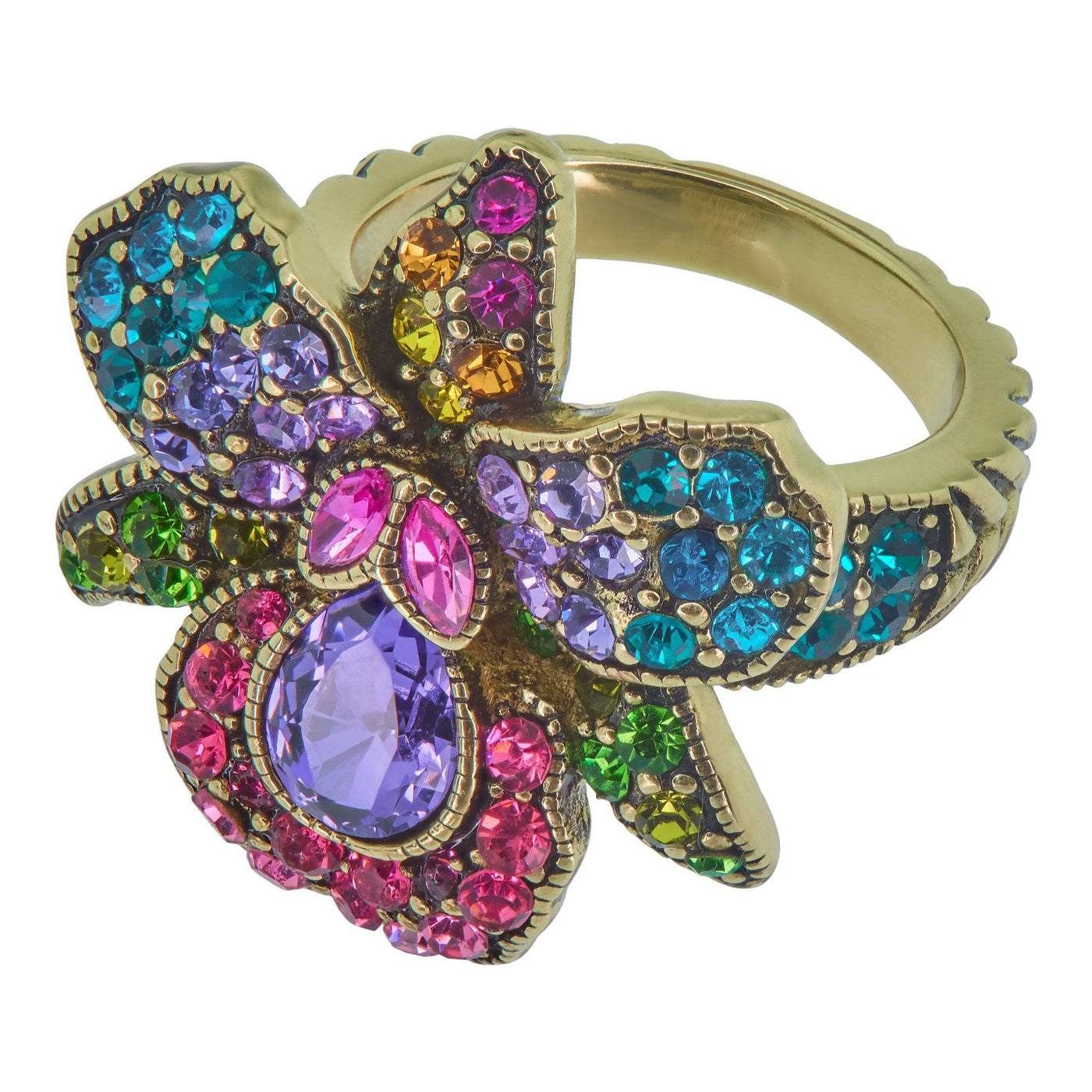 HEIDI DAUS®"Rio Beauty" Crystal Floral Ring