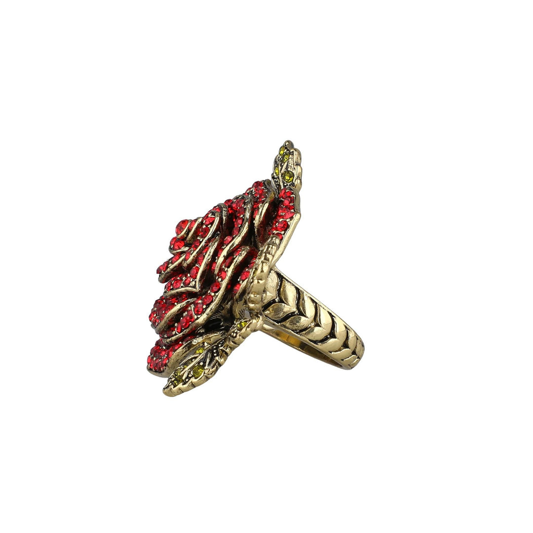 HEIDI DAUS® “Ravishing Rose” Crystal Rose Statement Ring