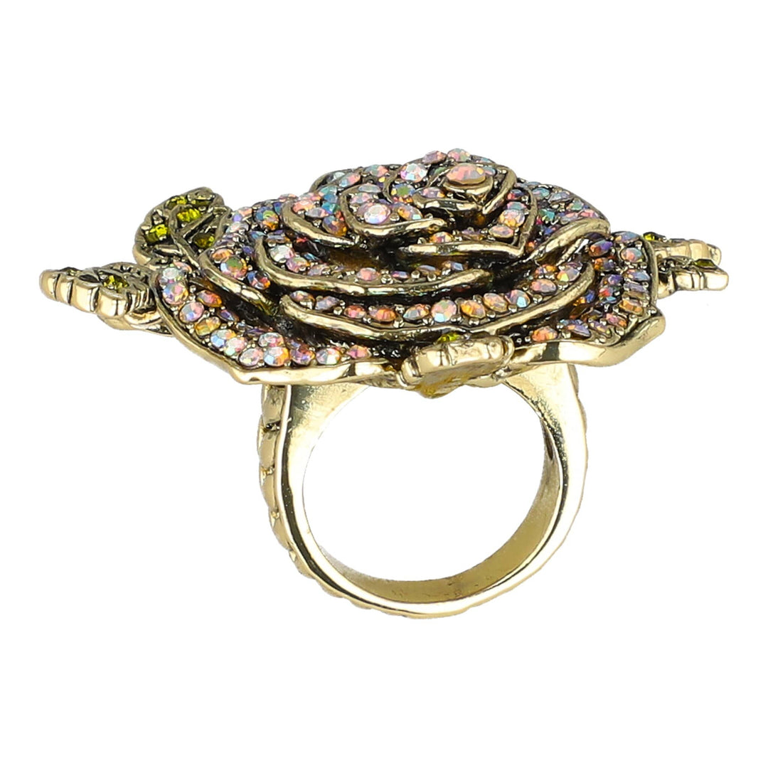 HEIDI DAUS® “Ravishing Rose” Crystal Rose Statement Ring
