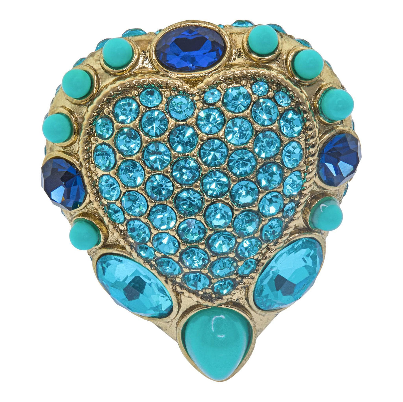 Heidi Daus®"Santa Fe" Beaded Crystal Heart Ring