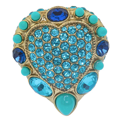 Heidi Daus®"Santa Fe" Beaded Crystal Heart Ring