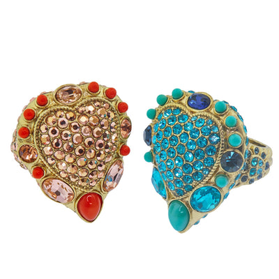 Heidi Daus®"Santa Fe" Beaded Crystal Heart Ring