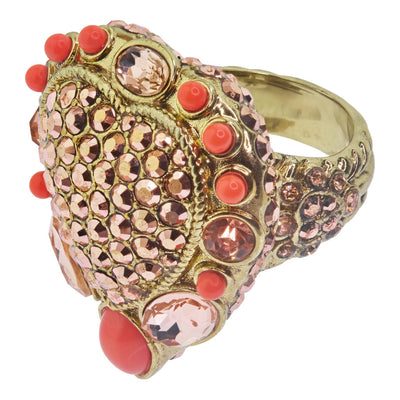 Heidi Daus®"Santa Fe" Beaded Crystal Heart Ring