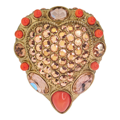 Heidi Daus®"Santa Fe" Beaded Crystal Heart Ring