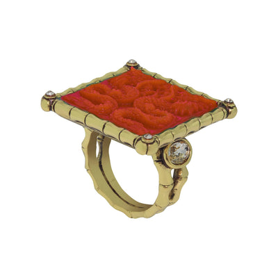 HEIDI DAUS®"Lots of Luck Dragon" Crystal  Dragon Ring