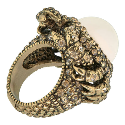 HEIDI DAUS®"Chesapeake Beauty" Beaded Crystal Crab Ring