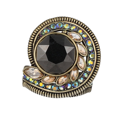 HEIDI DAUS®"Swirl Happy" Art Deco Statement Ring