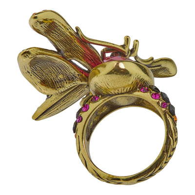 HEIDI DAUS® "Dramatic Demoiselle" Crystal Dragonfly Ring