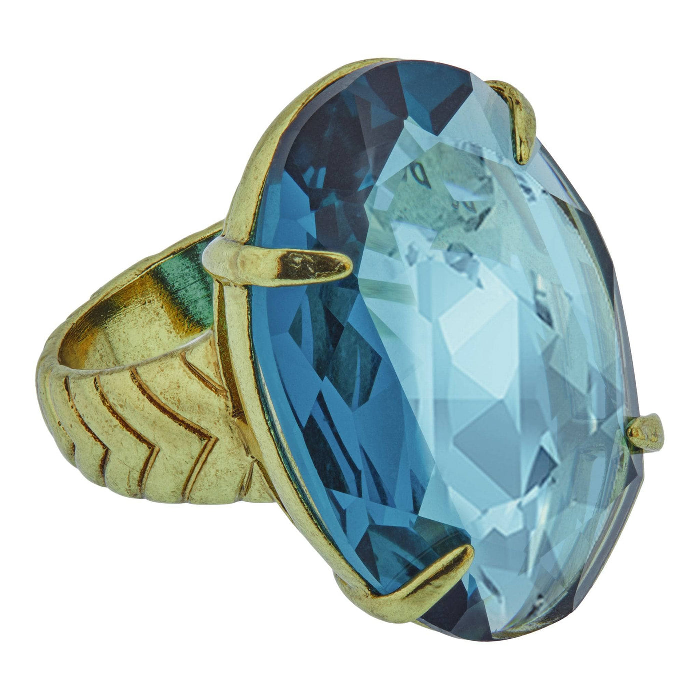 Heidi Daus®"Jumbo Grand Oval Rocks" Crystal Deco Ring