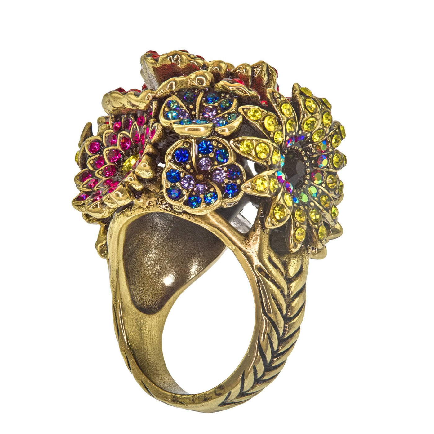 More details of Wildflower Garden Crystal Floral Ring