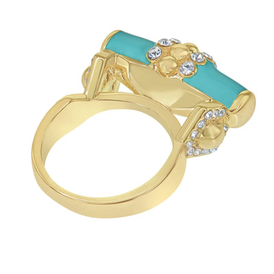 Heidi Daus®"Slim Pickens" Crystal & Enamel Ring