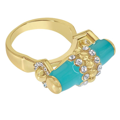 Heidi Daus®"Slim Pickens" Crystal & Enamel Ring