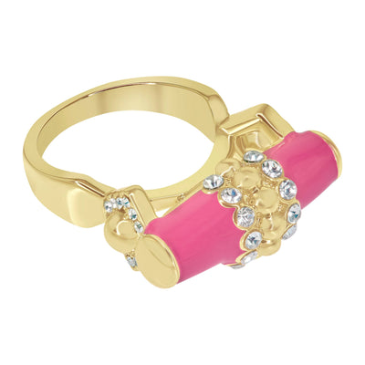Heidi Daus®"Slim Pickens" Crystal & Enamel Ring