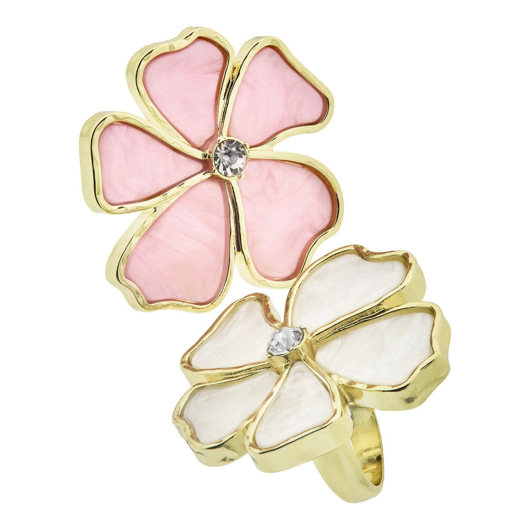 HEIDI DAUS®"Pretty Primrose" Crystal & MOP Floral Ring HEIDI DAUS®
