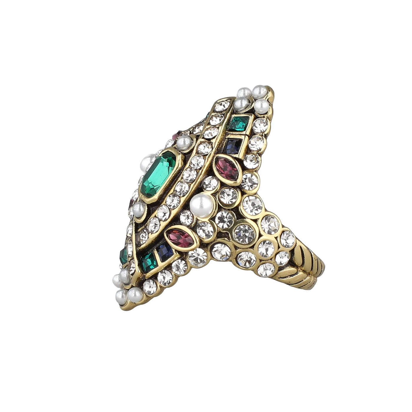 HEIDI DAUS®"From The Vault" Crystal Art Deco Ring