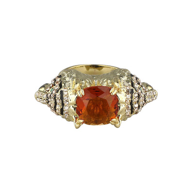 Vintage Heidi Daus Bague de déclaration en bronze strass - France Vintage Heidi Daus Bague de déclaration en bronze strass - France
