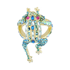 HEIDI DAUS® "Leap Into Luxury" Crystal Frog Ring