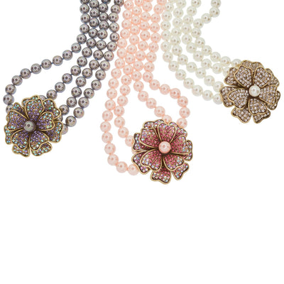 Heidi Daus® "Passionate Posey" Beaded Crystal Earring & Necklace Floral Set