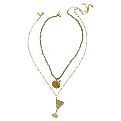 HEIDI DAUS® "It's 5 O'clock Somewhere" Beaded Crystal Necklace & Earrings Set