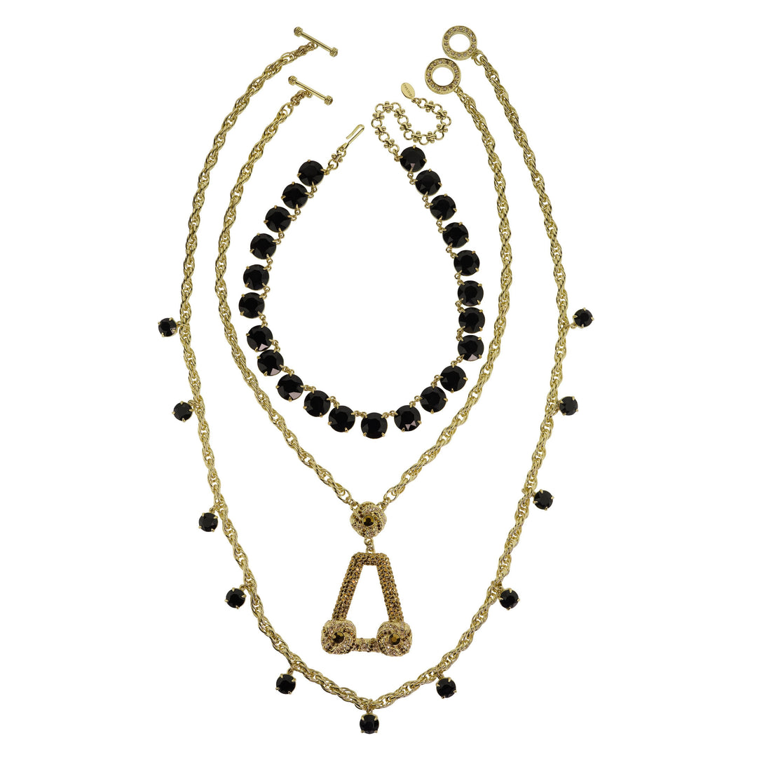 Heidi Daus®"Atlantis Legend" Crystal Chain Deco Necklace Set HEIDI DAUS®
