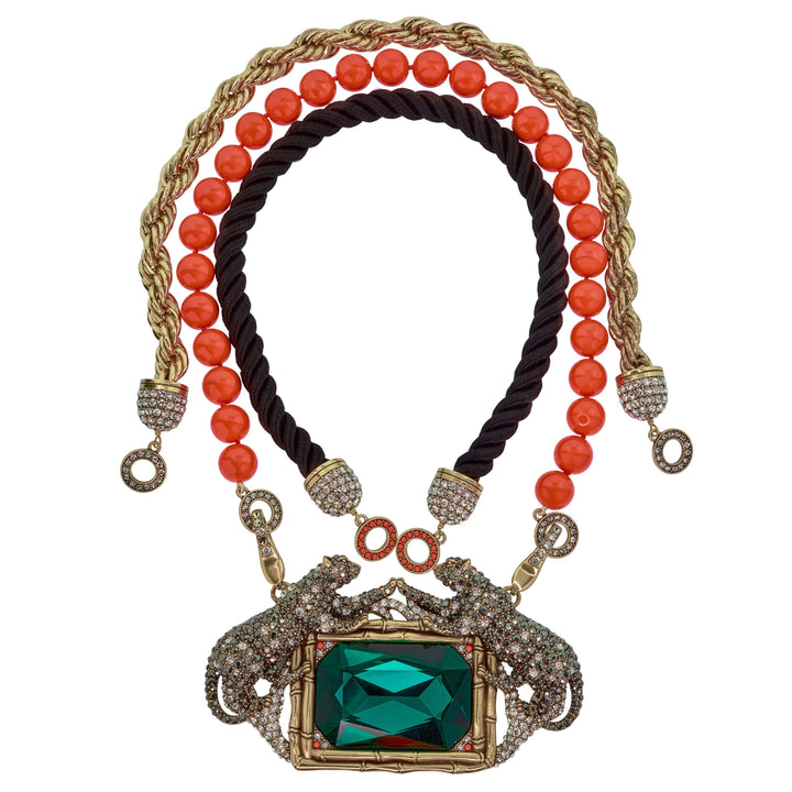 Luxe Leopard Art Deco necklace | Heidi Daus – HEIDI DAUS®