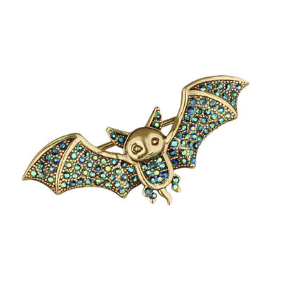 Heidi Daus® “Haunted Harvest Sparkle Trio” Halloween Crystal Pin/Brooch Set – Pumpkin, Ghost & Bat