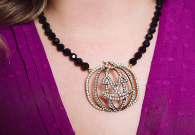 Heidi Daus®"Jackie-O’" Beaded Crystal Pumpkin Necklace