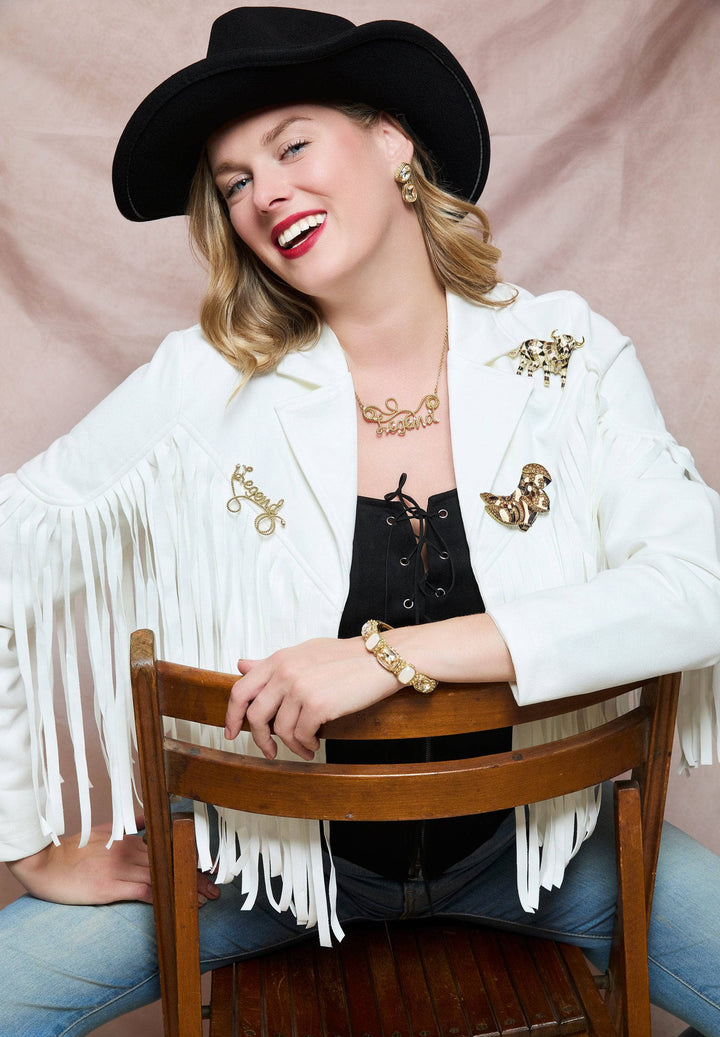Heidi Daus®"Rodeo Rhapsody" Crystal &amp; Enamel Boots Pin HEIDI DAUS®