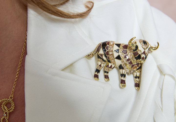 Heidi Daus®"Rodeo Rhapsody" Crystal &amp; Enamel Boots Pin HEIDI DAUS®