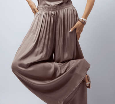 HEIDI DAUS® "New Elegance" Satin Wide Leg Pants