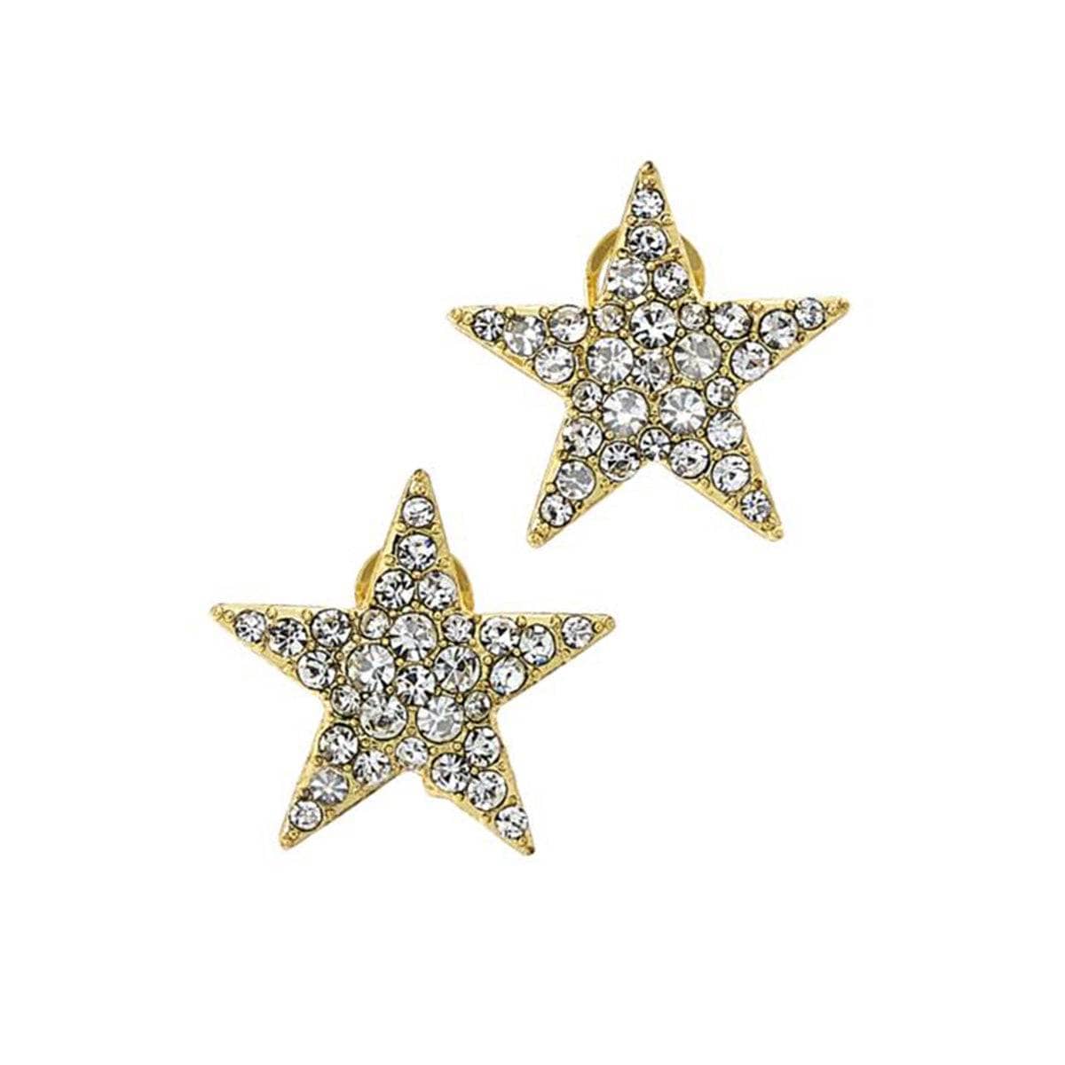 HEIDI DAUS®"Stars" Crystal Button Star Earrings