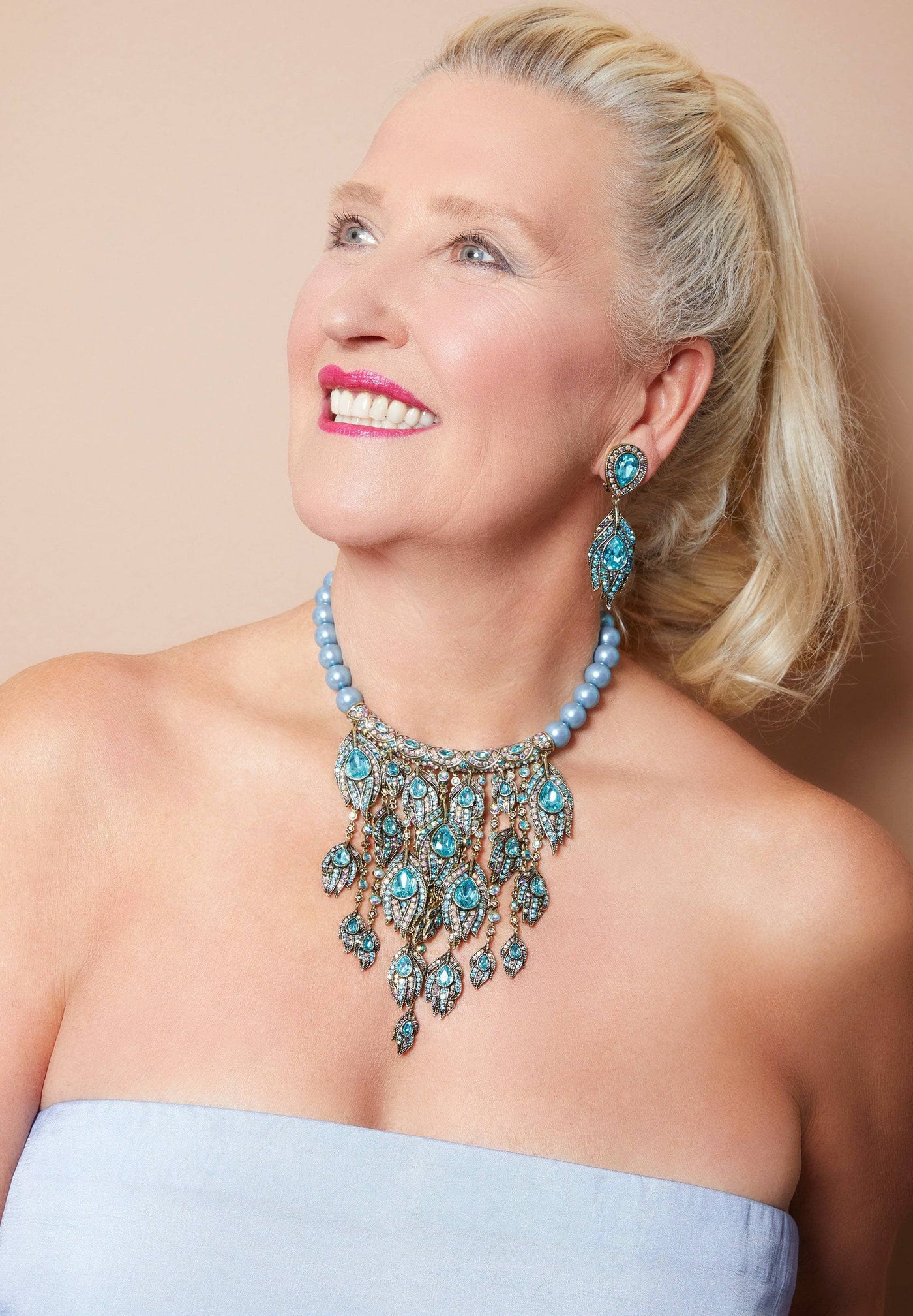 HEIDI DAUS® "Strut Your Stuff" Beaded Crystal Feather Necklace