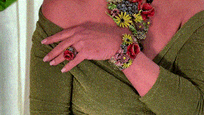 beaded crystal flower necklace, heidi daus