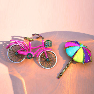 HEIDI DAUS®"Beach Cruiser" Crystal & Enamel Bicycle Pin