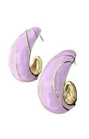 HEIDI DAUS®"The Perfect Wave" Enamel Hoop Earrings
