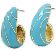 HEIDI DAUS®"The Perfect Wave" Enamel Hoop Earrings