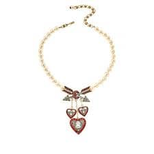 HEIDI DAUS®"Lots of Love" Beaded Crystal Heart & Arrows Necklace