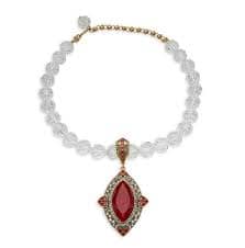 HEIDI DAUS®"Hearts Of Marquise" Beaded Crystal Heart Necklace