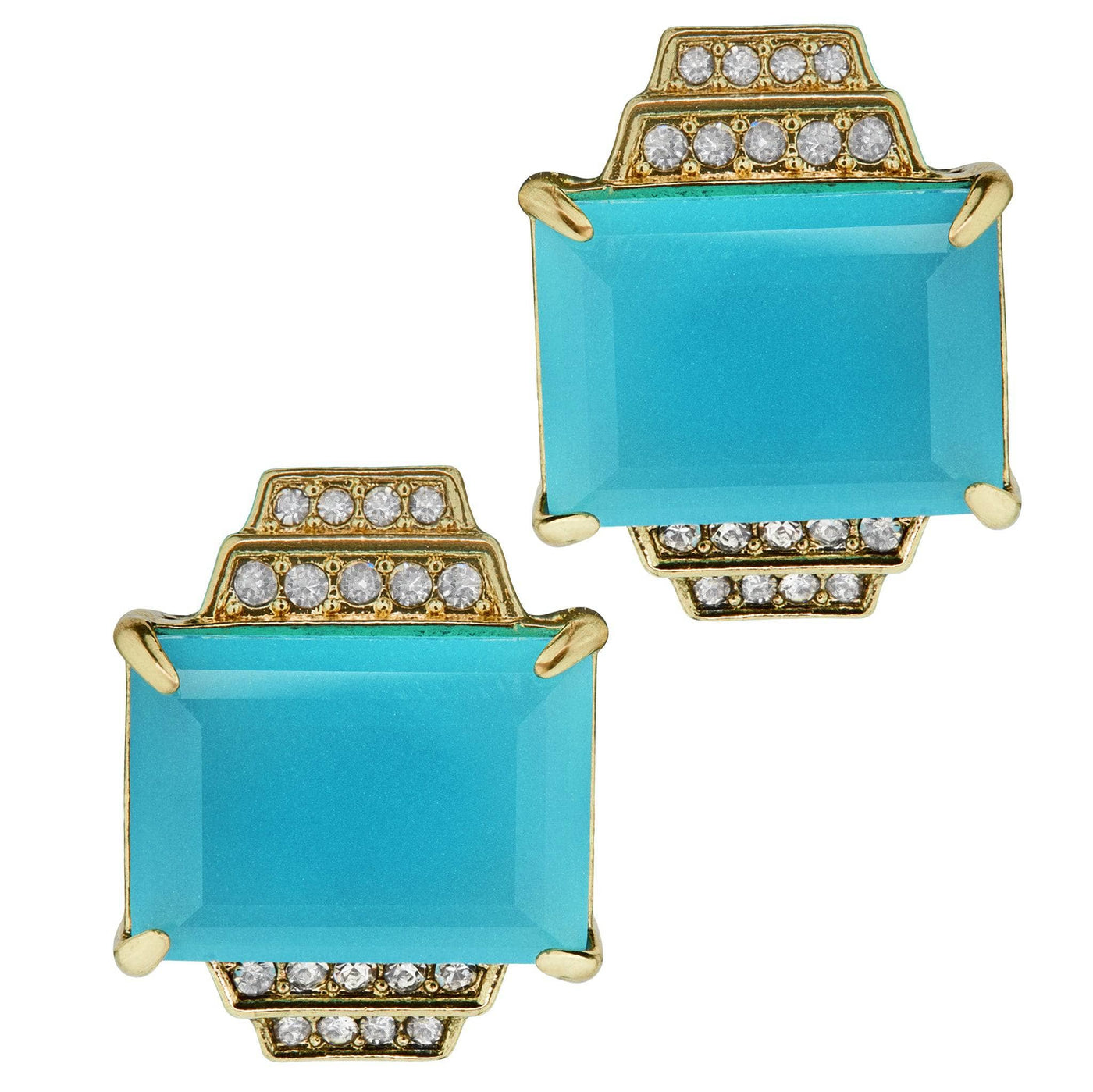 HEIDI DAUS® "Rock Ensemble" Crystal Deco Button Earrings