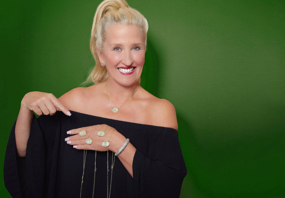 HEIDI DAUS® "Personal Touch" Chain MOP Crystal Initial Necklace HEIDI DAUS®