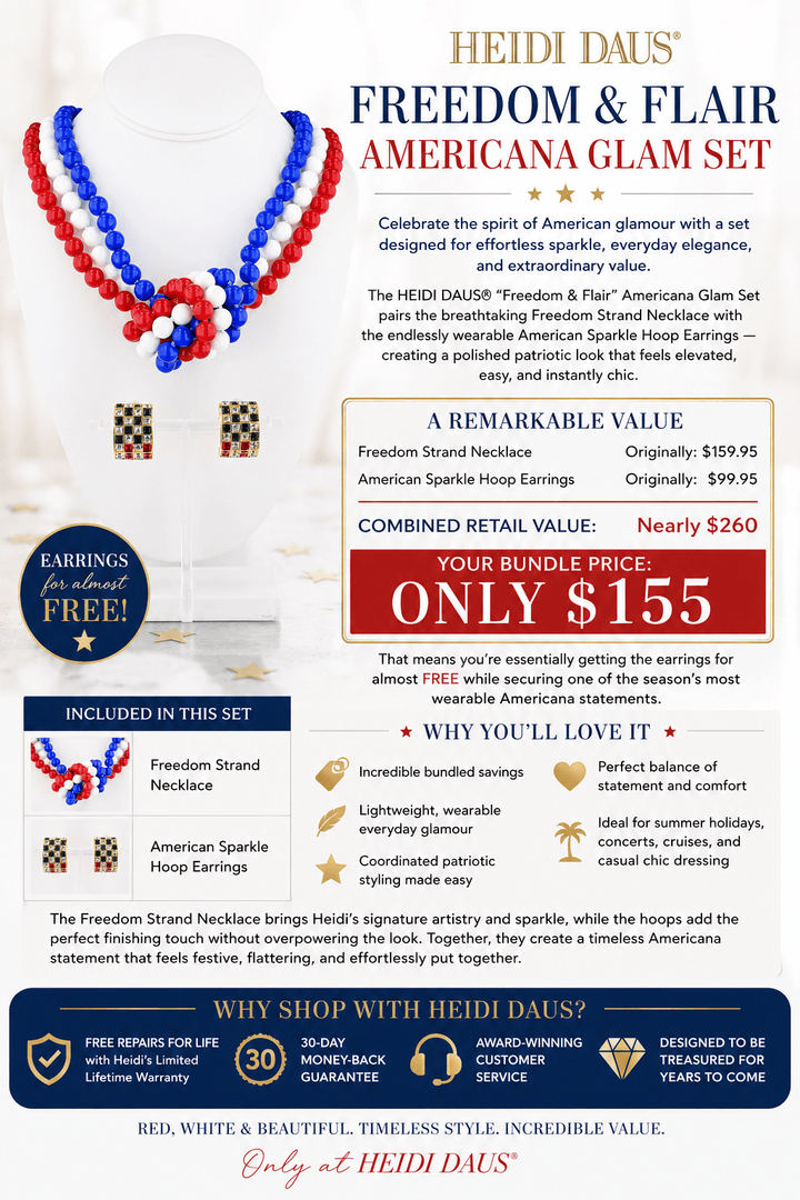 HEIDI DAUS® “Freedom &amp; Flair” Americana Glam Set