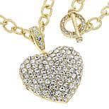HEIDI DAUS®"Love, Heidi Style" Chain Crystal Heart Enhancer Toggle Necklace HEIDI DAUS®