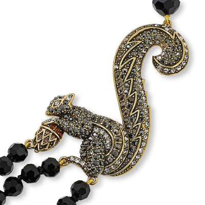 HEIDI DAUS®"Nuts About It" Beaded Crystal Squirrel Necklace